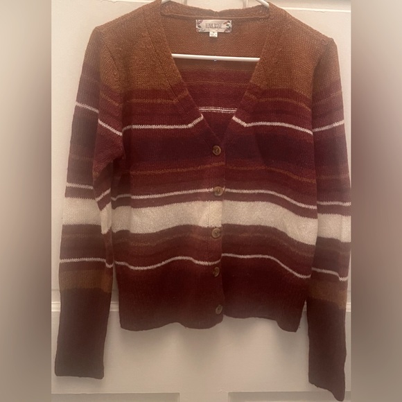 Pink Rose Long Sleeve Button Up Cardigan size Medium - Picture 1 of 3